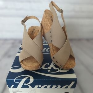 Lucky Brand Cork wedge (Minari) Sz 9